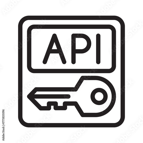 API box with key representing secure API key management and authenticated interfaces.