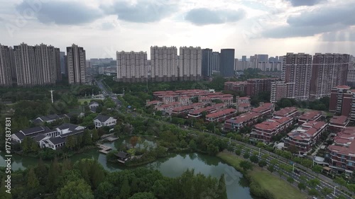 Urban scenery of Zhangjiagang Ecological Park	