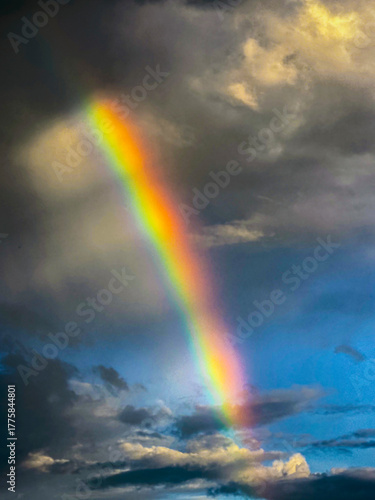 A Rainbow Comes Out Of the Storm Clouds