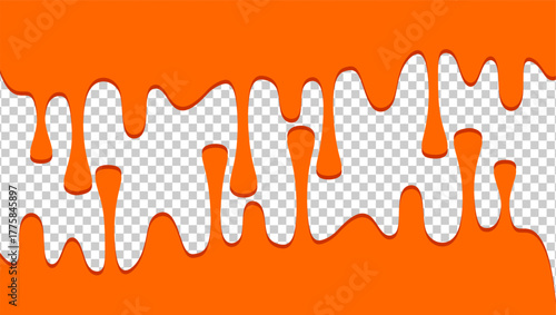 Dripping honey illustration. Honey dripping on transparent pattern background. Dripped honey illustration. Honey drips on transparent background. Symbol of dripping honey illustration.