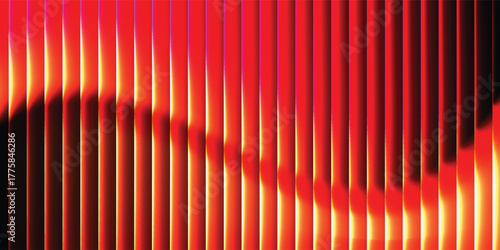 Vibrant dramatic deep red and black gradient evokes mystery and passion. Fiery red nostalgic gradient fades into darkness with futuristic vintage aesthetic and fractal glass effect.