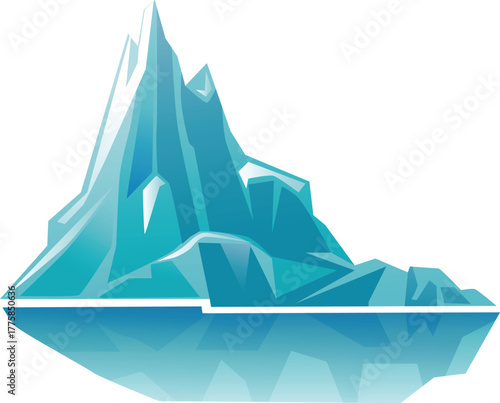 blue glacial ice berg logo