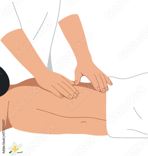 Massage Therapy For Relaxation Back Care and Wellness Flat Design