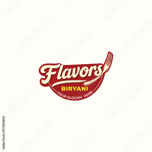 Biryani restaurant and food logo design with traditional and modern style
