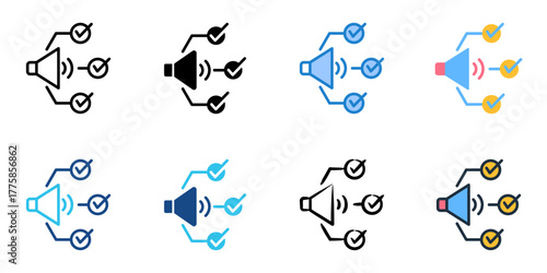 Soundcheck icon set multiple style collection 
