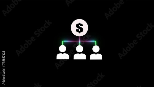 Human icon and dollar sign , and businessman and financial icon isolated. businessman investment icon animation .