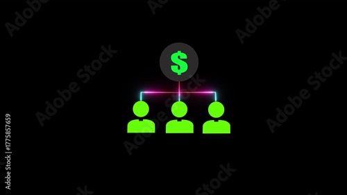 Human icon and dollar sign , and businessman and financial icon isolated. businessman investment icon animation .