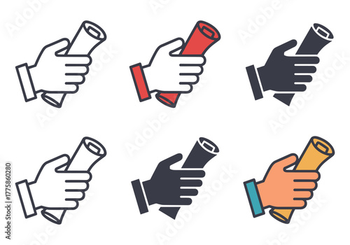 User clicking rating button, providing feedback on experience or service quality.