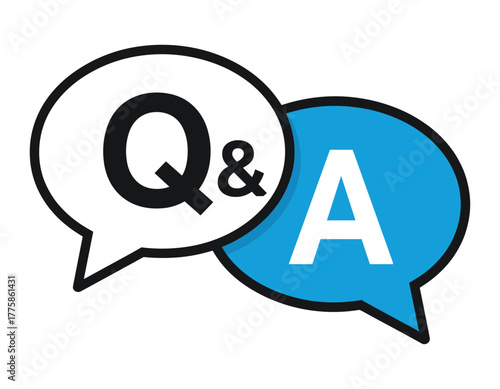 Question and answer speech bubbles
