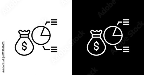 Investment Portfolio  White Icon Set Design