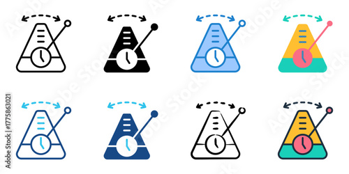 Tempo icon set multiple style collection 
