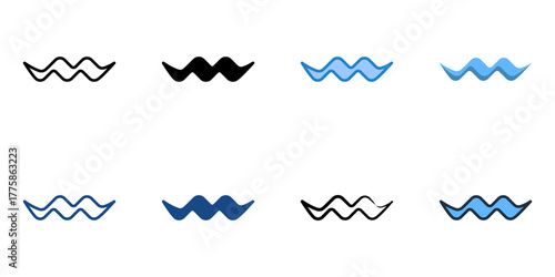 Papier peint Trill icon set multiple style collection