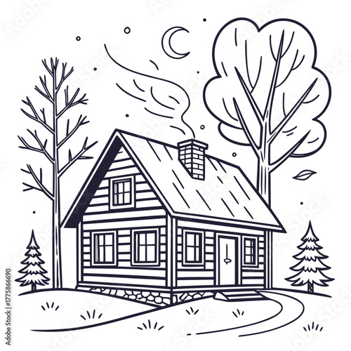 Cozy cabin in the woods