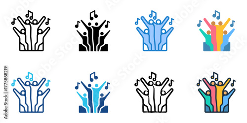 Quartet icon set multiple style collection 
