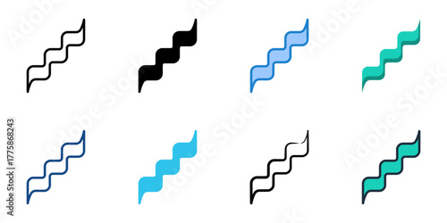 Glissando icon set multiple style collection 
