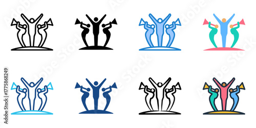 Orchestra icon set multiple style collection 
