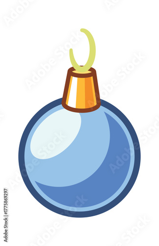 Blue lamp Christmas garland element