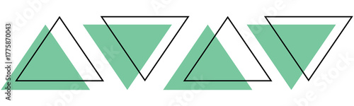 Abstract Geometric Triangles Pattern in green - Minimalist Modern Design - vector illustration of a green triangle