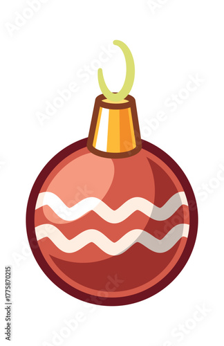 Festive red striped garland lamp