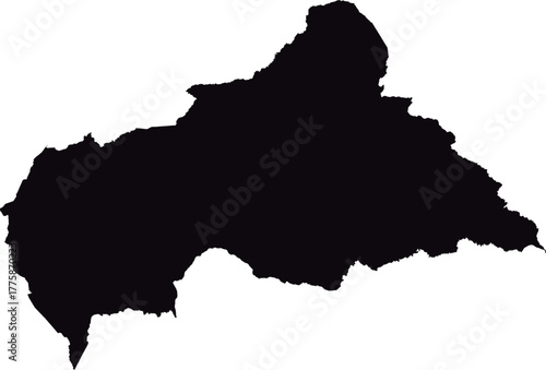 Simple Outline Shape Map Of Central African Republic