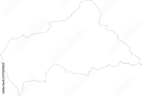 Simple Outline Shape Map Of Central African Republic