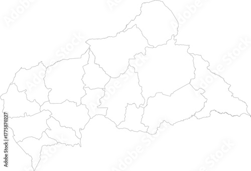 Simple Outline Shape Map Of Central African Republic