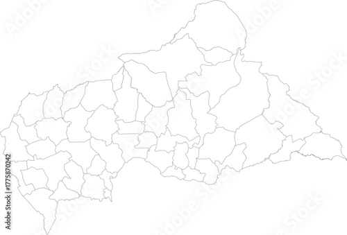 Simple Outline Shape Map Of Central African Republic