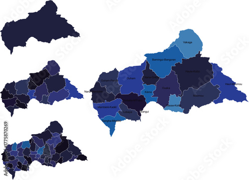 Simple Outline Shape Map Of Central African Republic