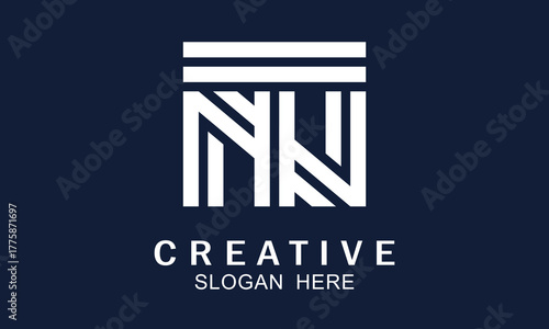 Monogram logo letters TN or NT