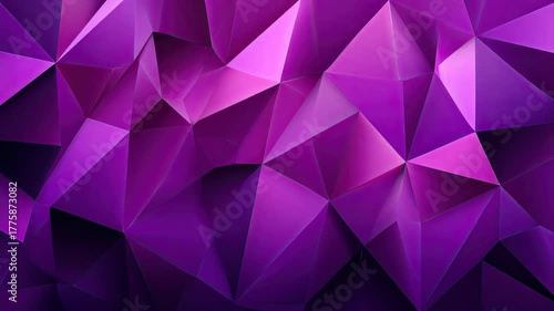 Purple geometric low poly background with faceted triangles gradient shading and abstract depth creating dynamic vibrant texture and energetic mood geometric purple low poly background with faceted