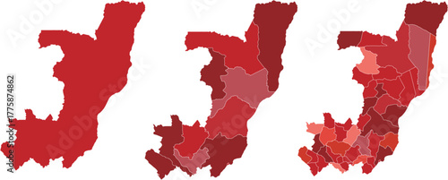 CONGO MAP with its administrative divisions and regions