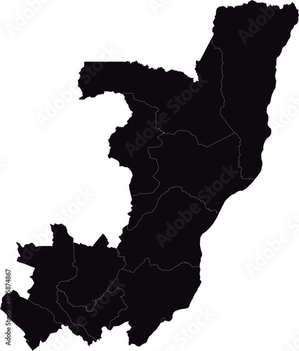 CONGO MAP with its administrative divisions and regions