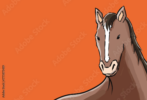 年賀状, 午年, 馬, 午, 謹賀新年, 和風, 和柄, 筆文字, 文字, 手書き, ハッピーニューイヤー