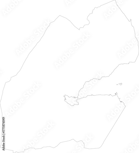 DJIBOUTI MAP with its administrative divisions and regions