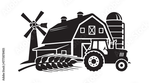 Farming symbol on a white backdrop