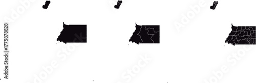 EQUATORIAL GUINEA MAP with its administrative divisions and regions