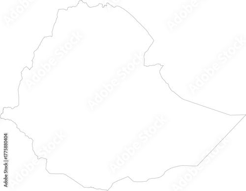ETHIOPIA MAP with its administrative divisions and regions