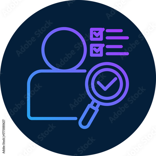 User audit icon for audit, business, website, application, printing, document, poster design, etc