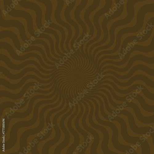 Brown Swirling Vortex Background or Dizzying Brown Swirl Digital Art