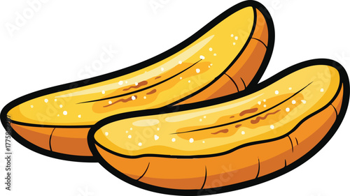 Two Golden Brown Croissants With Scattered Salt Crystals On White Background Studio Lighting