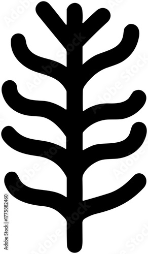 Cute Leaf Icon: Minimal Botanical Design