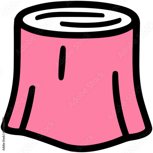 Cute Tree Stump Icon: Forest Nature Element