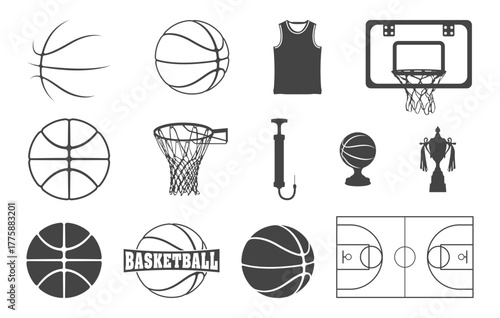 Collection of basketball bundle, Basketball svg, Basketball silhouette, Basketball vector, Basketball vector bundle.