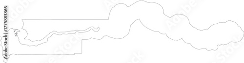 GAMBIA MAP with its administrative divisions and regions