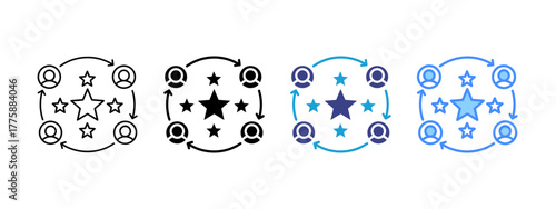Customer Satisfaction  icon set multiple style collection