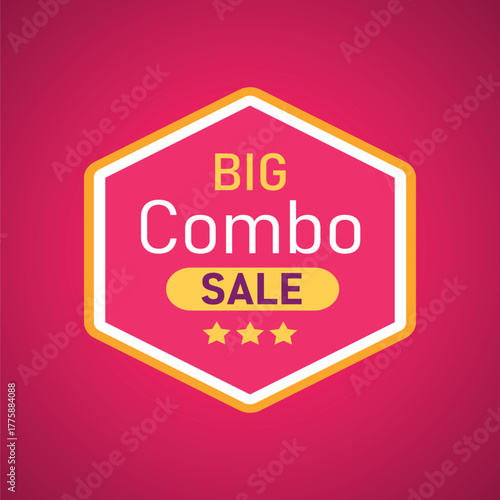 Super sale combo offers vector banner template design sale tag banner poster flyer
