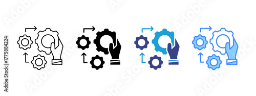 Intervention icon set multiple style collection