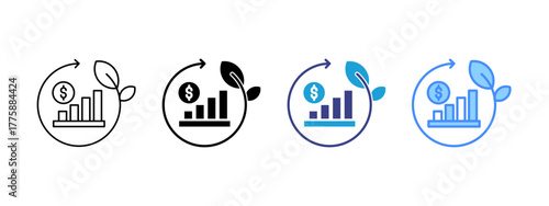 Sustainability  icon set multiple style collection