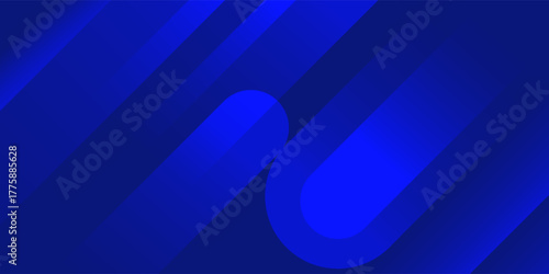 Abstract blue background with glowing geometric lines. Modern blue gradient square shape design. Futuristic technology concept. Suit for brochure, corporate, website, poster, banner, cover modern