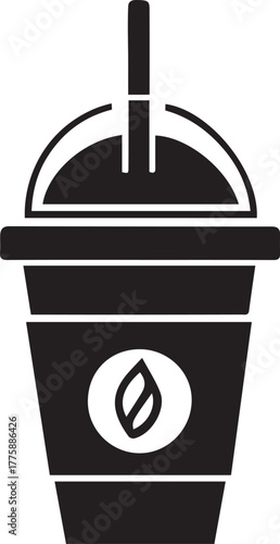 coffee cup vector design black color icon art illustrator
